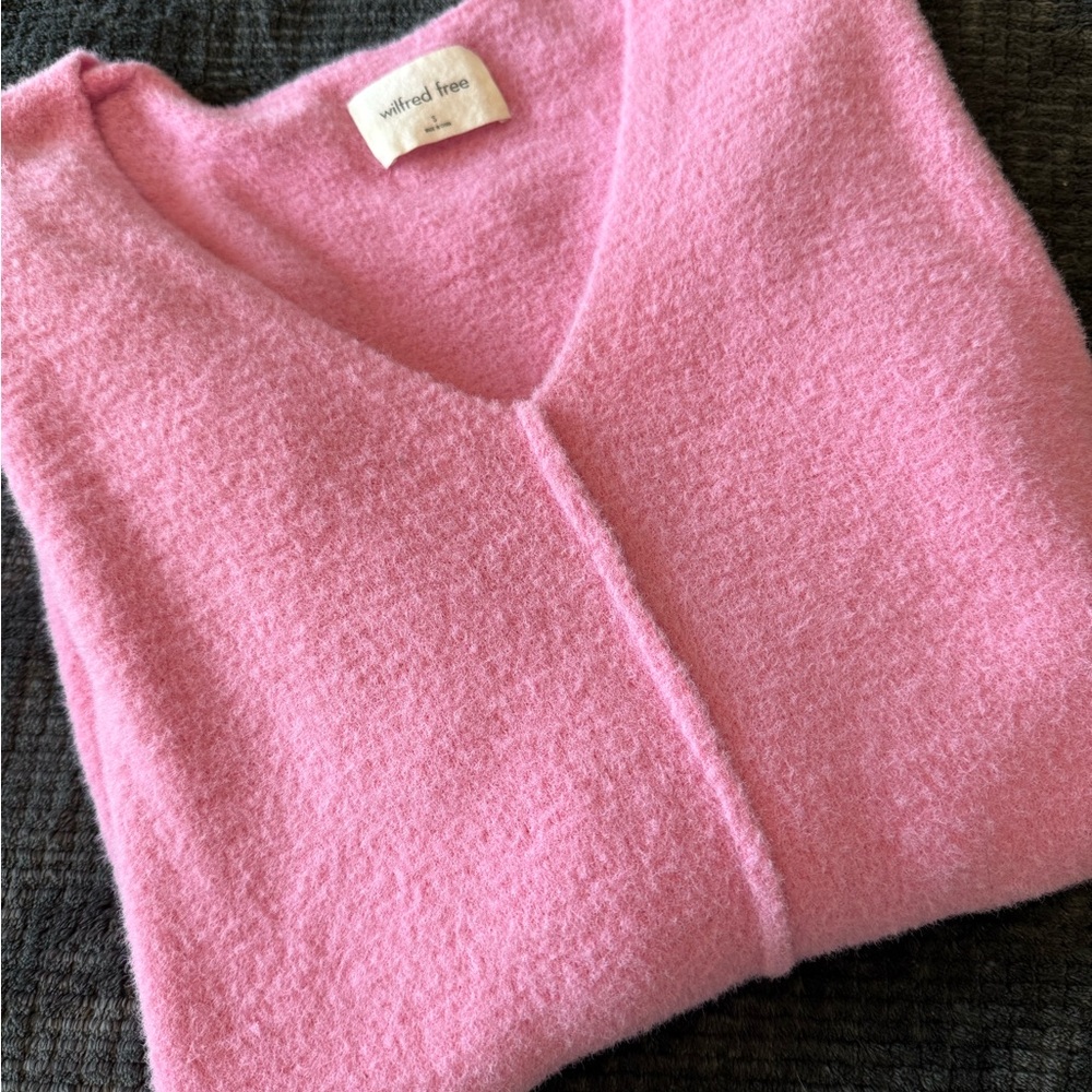 Wilfred Pink V-Neck Sweater - Picture 2 of 5